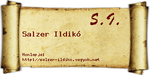 Salzer Ildikó névjegykártya